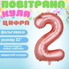 Воздушный шар в виде цифры 2 розовое золото,32 дюйма, фольгированый, для праздника дня рождения,годовщин 5137825
