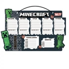 Расписание занятий 30х40 см ламинированный картон Minecraft Creeper Yes, 470538