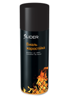 Емаль аерозольна SLIDER термостійка до 400°C чорна мат 400 мл