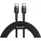 Дата USB-C кабель USB-C 1.0m 3A 60W Cafule Black Baseus (CATKLF-GG1) (261236)