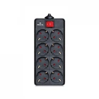 Сетевой фильтр питания REAL-EL REAL-EL RS-8 PROTECT, 3m, black (EL122300022)