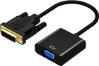 Конвертер Voltronic DVI-D (24+1) (папа) на VGA (мама) 10 см, 4K / 2K, Black, Пакет Q250 (YT17155)