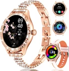 Смарт-часы женские Luxury Crystal 1.32" дисплеем, сменными ремешками и расширенным функционалом