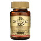 Мінерали Solgar Хелатне залізо Chelated Iron 100 таблеток