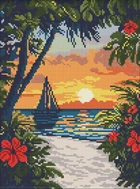 Набор алмазной мозаики Красота тропиков 30х40см