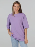 Футболка хлопковая оверсайз длинная женская Ray Oversize U0104W 2XL/3XL Лиловая (RAY2000000027142)