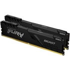 Модуль пам'яті для комп'ютера DDR4 16GB (2x8GB) 3600 МГц Fury Beast Black Kingston Fury (ex.HyperX) (KF436C17BBK2/16)