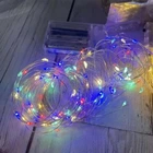 Светодиодная гирлянда Crown 50 LED 5 м на батарейках Разноцветная (WLS-QX-DCH2188M5)