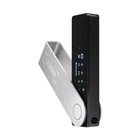 Криптогаманець Ledger Nano X Onyx Black, апаратний криптовалютний гаманець з холодним зберіганням, Bluetooth і USB, мультивалютний, сумісний з iOS/Android/Windows/macOS, корпус зі сталі, формат флешки, рівень захисту CC EAL6+