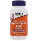 Натуральная добавка Now Foods Alpha Lipoic Acid 600 Капсулы