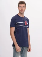 Футболка хлопковая длинная мужская Tommy Hilfiger 9514.4 S Синяя