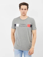 Футболка хлопковая длинная мужская Tommy Hilfiger 10606.3 S Серая