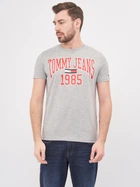 Футболка хлопковая длинная мужская Tommy Hilfiger 10215.2 S Серая