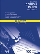Бумага копировальная A4 Buromax 100л синий BM.2700