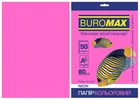 Бумага цветная неоновая Buromax NEON 50 листов А4 80 г/м2 малиновый (BM.2721550-29)