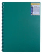Записна книга коледж-блок Buromax CLASSIC A4 80 л клітка на пружині зелений (BM.2446-004)