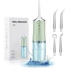 Іригатор для чищення зубів та порожнини рота Oral Irrigator з акумулятором та змінними насадками Зелений