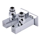 Кран кутовий подовжений Solomon CUBE CHROM 1/2"х1/2", 2шт.