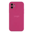 Чохол Silicone Case Full Size with Frame для iPhone 12 Колір 48.Dragon Fruit