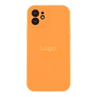 Чохол Silicone Case Full Size with Frame для iPhone 12 Колір 49.Papaya