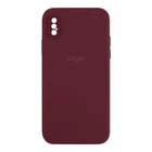 Чохол Silicone Case Square Full Camera для iPhone X/Xs Колір 73.Plum