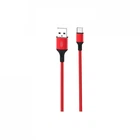 Дата кабелю USB 2.0 AM to USB-C 1.0m braided NB143 red XO (6920680870691) (324908)