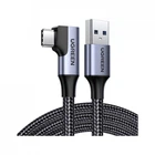 Дата USB 3.0 AM до USB-C 1.0m 60W US385 90° Black Ugreen (20299) (321800)