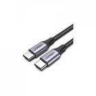 Дата USB-C кабель USB-C 2.0m US261 18W Round Cable Nickel Plating Aluminum Shell Black Ugreen (50152) (321645)