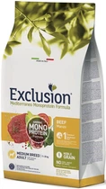 Полнорационный сухой корм Exclusion Adult Beef Medium Breed с говядиной для взрослых собак средних пород