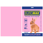 Папір офісний кольоровий A4 80г/м 50арк PASTEL рожевий BUROMAX
