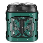 Электробритва аккумуляторнаая VGR V-344 Роторная 8000 RPM Влагозащита IPX6 Зеленая