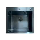 Кухонная мойка Mixxus MH5050 Micro Decor Black 3.0/0.8 мм черная матовая интегрированная из нержавеющей стали (MI8215)
