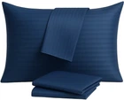 Наволочка U-Tek Boston Royal Blue Stripe Сатин Темно-синя 50х70 см (RBS57)