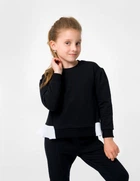 Свитшот для девочки SMIL 116469 Черный р.122