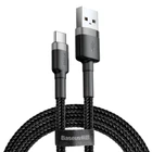 Кабель Baseus Cafule USB to USB-C 2A 2m (CATKLF-CG1) Black [67412]