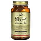 Вітаміни і мінерали Solgar Calcium Citrate with Vitamin D3 120 таблеток