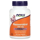 Натуральна добавка Now Foods Natural Resveratrol 200 мг