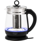 Электрочайник Adler AD 1299 2200W 1.5л стекло заварник установка температуры Black (AD1299b)