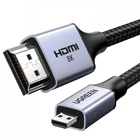 Кабель мультимедійний HDMI до HDMI micro M 2.0m V2.1 8K60Hz HD164 black Ugreen (15517) (320739)