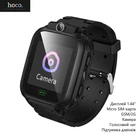 Детские смарт часы Hoco Y105 (поддержка звонков, LCD дисплей 1.44", Micro SIM-карта, GSM/2G, камера, голосовой чат) - Черный