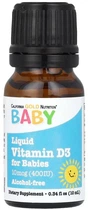 Рідкий вітамін D3 для малюків California GOLD Nutrition, Baby D3, в краплях, 10 мкг (400 МО), 10 мл