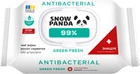 Влажные салфетки для рук и тела Снежная панда Antibacterial 99.9% Green Fresh 100 шт (4820183972132)
