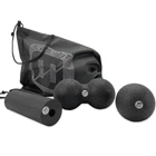Массажный набор EasyFit 2005-2 3-в-1, EPP-пена, чёрный - ролик + 2 мяча для йоги, фитнеса, реабилитации