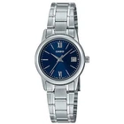 Жіночий годинник Casio LTP-V002D-2B3 з віконцем для дати
