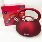 Чайник Magio MG-1193 3 л со свистком, маленький чайник для газовой плиты, металлический чайник