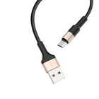 Кабель Hoco X26 Xpress charging data cable for Micro Чорний Gold