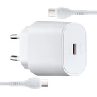 МЗП Hoco N22 Jetta PD25W charger set ( Type-C to Type-C ) ( EU ) Білий