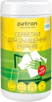 Вологі серветки Patron для очищення екранів та моніторів туба 100 шт (CS-PN-F3-027)