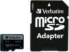 Карта памʼяті Verbatim Pro microSDXC 64GB UHS-I U3 V30 + SD-адаптер (47042)