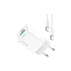 Зарядное устройство ColorWay GaN Mini 35W PD Port PPS USB (Type-C PD + USB QC4.0) cable Type-C (CW-CHS055PDC-WT)